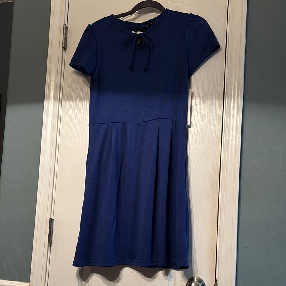 2/$20 Elegant Blue Midi Dress Juniors Large NWT
